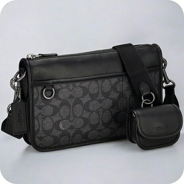 COACH x パックマン 限定コラボ ショルダーバッグ ブラック COACH PAC-MAN コーチ F72906 パックマンコラボ ショルダー