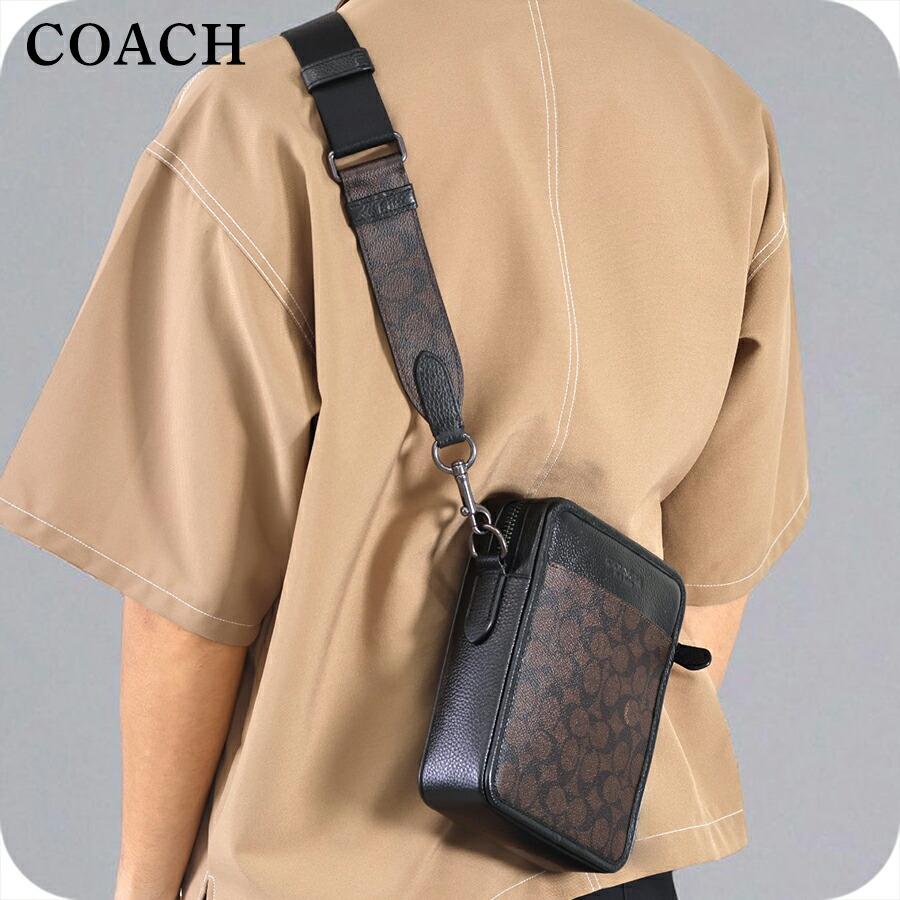美品☆COACHコーチ ショルダーバッグ ブラウン ブラック レザー メンズ COACH（コーチ） ショルダーバッグ CW388 ブラウン/ブラック メンズ 斜