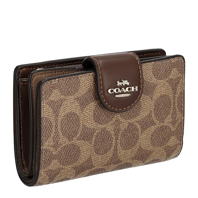 COACH　コーチ　CW786　二つ折り財布　シグネチャー　タン/ブラウン COACH（コーチ） 二つ折り財布 二折財布 レディース ブランド COACH