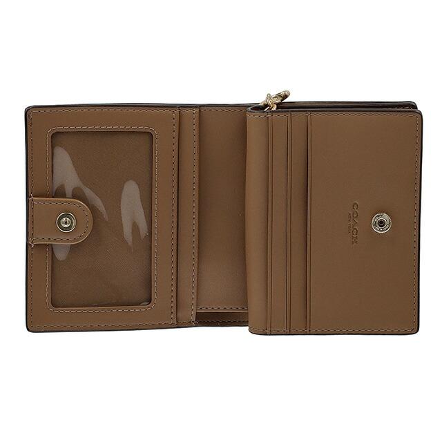 COACH コーチ　ミディアム フラップウォレット　二つ折り財布　ブラウン COACH コーチ 財布 レディース 2つ折り 折財布 コンパクト