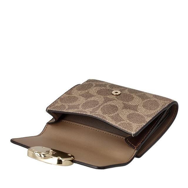 COACH コーチ 二つ折り財布 レディース ブランド CW801 ブラウン