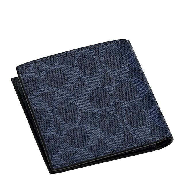 COACH コーチ 二つ折り財布 メンズ ブランド CY406 QBN2V デニム