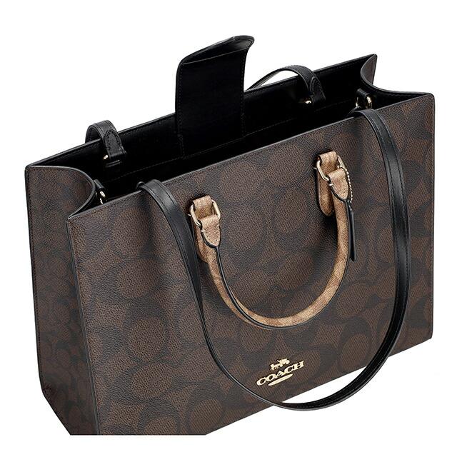 コーチ トートバッグ レディース ブランド COACH Cambodia CY677 IMXI8 ウォルナット/タンの画像