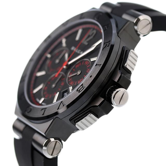 ディアゴノ ブルガリ ウルトラネロ 自動巻き 機械式 クロノグラフ