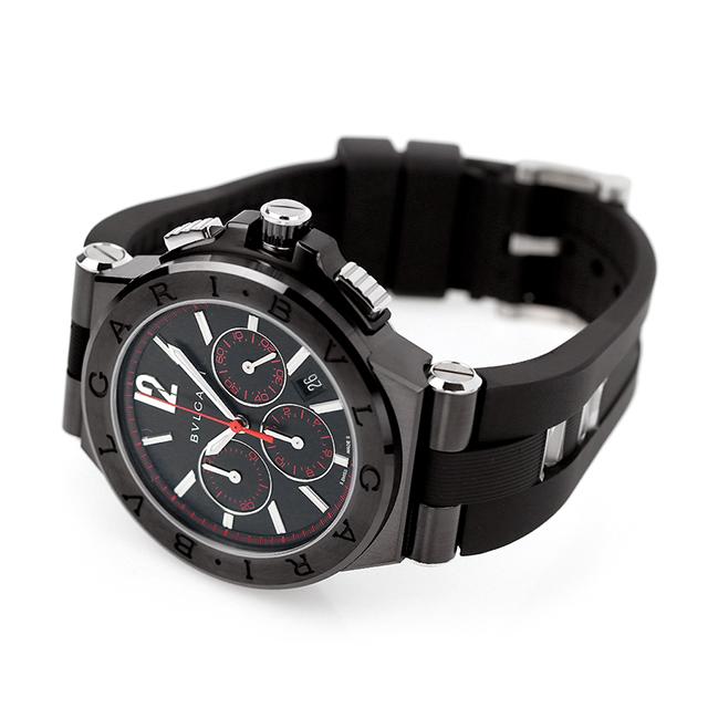 ディアゴノ ブルガリ ウルトラネロ 自動巻き 機械式 クロノグラフ