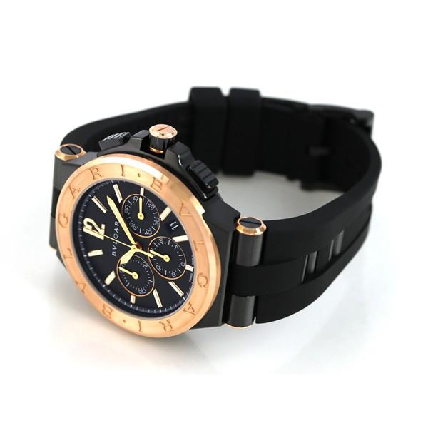 ブルガリ BVLGARI ディアゴノ ウルトラネロ 自動巻き クロノグラフ