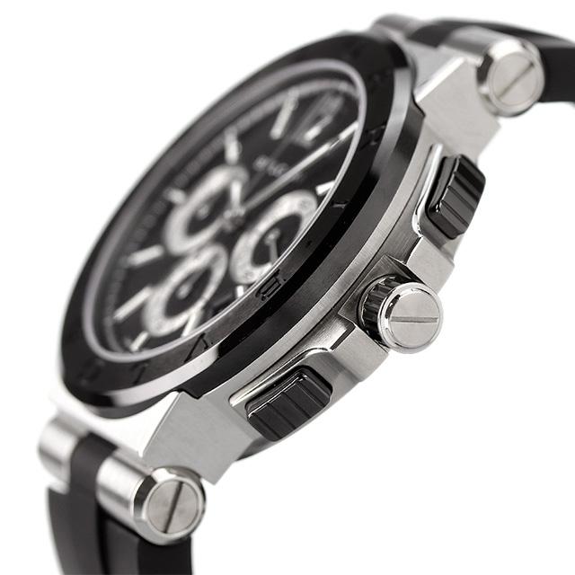 ディアゴノ ブルガリ 時計 42mm クロノグラフ DG42BSCVDCH 腕時計