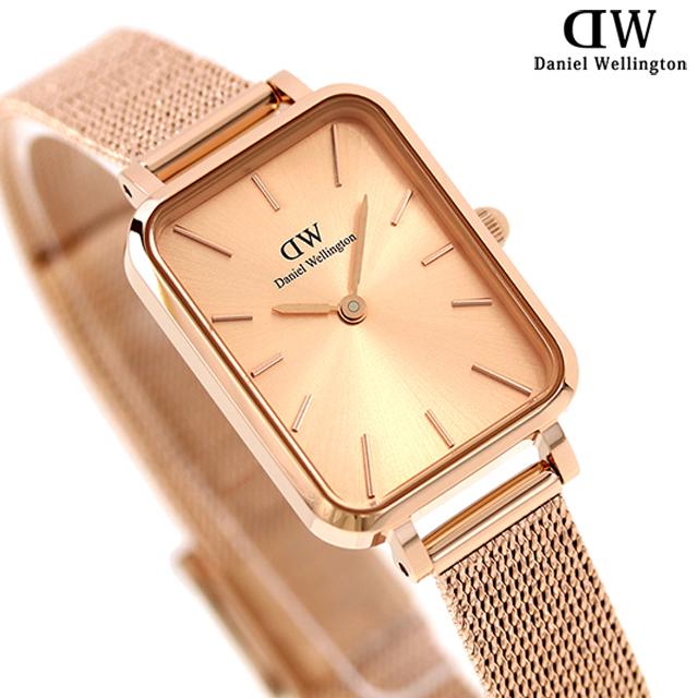 ダニエルウェリントン QUADRO PRESSED UNITONE クオーツ 腕時計 レディース DANIEL WELLINGTON DW00100484 アナログ ローズゴールド :DW00100484:腕時計のななぷれ 通販 Daniel Wellingtonダニエルウェリントンクォーツ腕時計