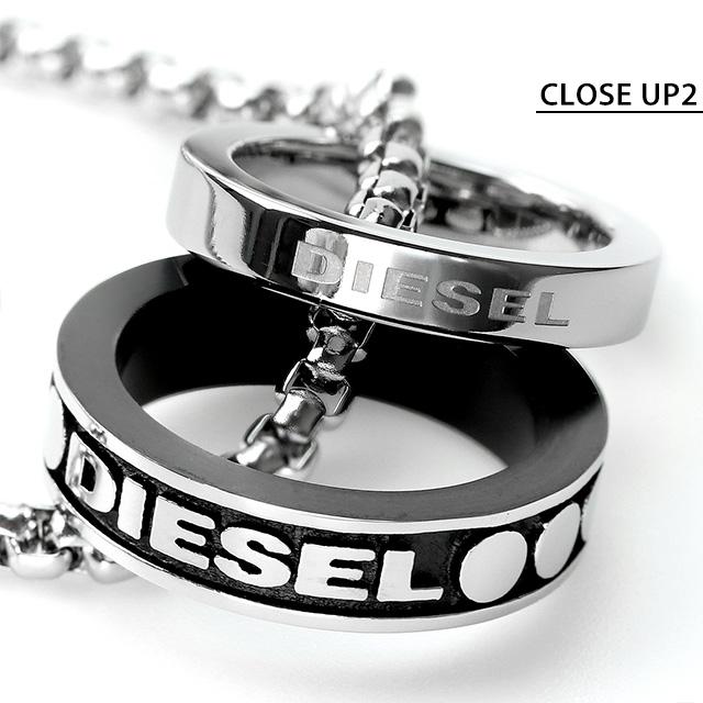 DIESEL（ディーゼル） ネックレス ステンレススチール ダブルリング