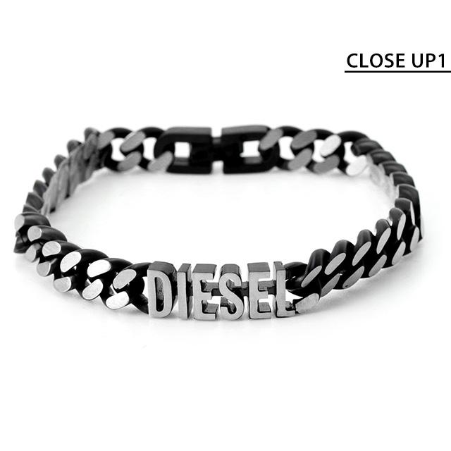 ディーゼル ブランド ブレスレット メンズ レディース DIESEL ステンレススチール DX1386040 ブラック シルバー アクセサリー おしゃれ プレゼント ギフト｜nanaple｜02