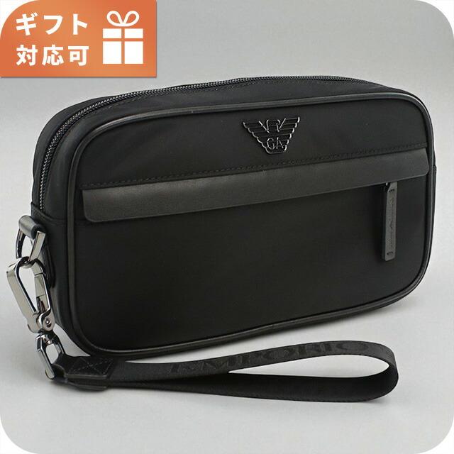 エンポリオ・アルマーニ セカンドバッグ メンズ ブランド EMPORIO ARMANI EM001811 ブラック バッグ ビジネス 軽量 小さめ ミニバッグ ブランド 高級 おしゃれ プレゼント 男性 実用的 かっこいい EMPORIO ARMANI エンポリオ・アルマーニ セカンドバッグ メンズ