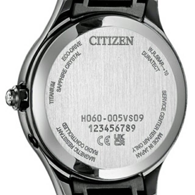 シチズン クロスシー LIGHT in BLACK Eco-Drive 50th Anniversary Edition 腕時計 レディース チタン 数量限定 ダイヤ 電波ソーラー CITIZEN xC ES9495-59Eの画像