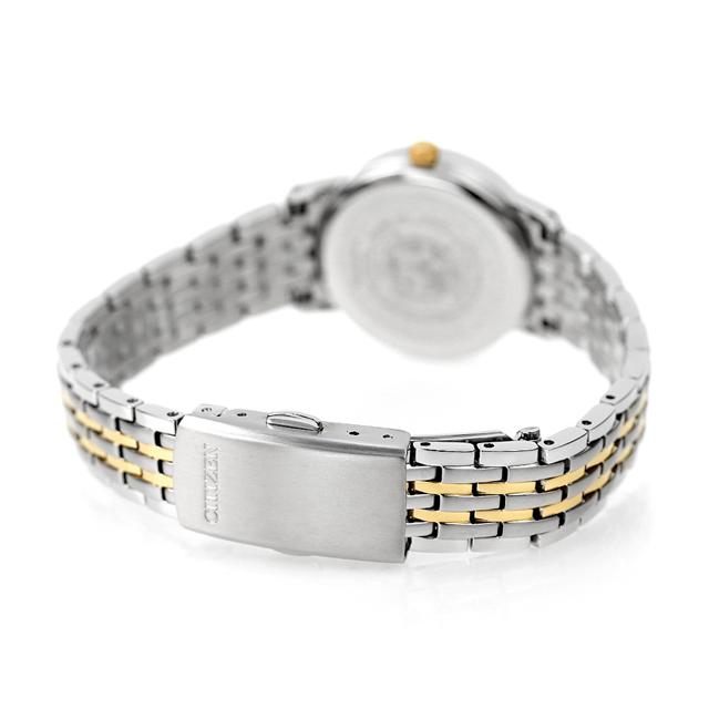 シチズン コレクション エコドライブ 腕時計 ブランド レディース ソーラー CITIZEN EW1584-59C アナログ ホワイト ゴールド 白 日本製の画像