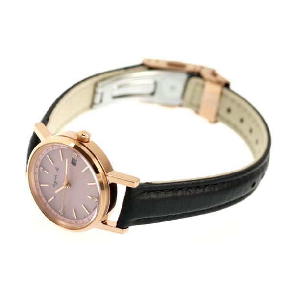 アニエスベー 腕時計 ソーラー レディース FBSD935 ブラック ピンク agnes b. ノベルティ付 アニエスベー 時計 レディース FBSD935