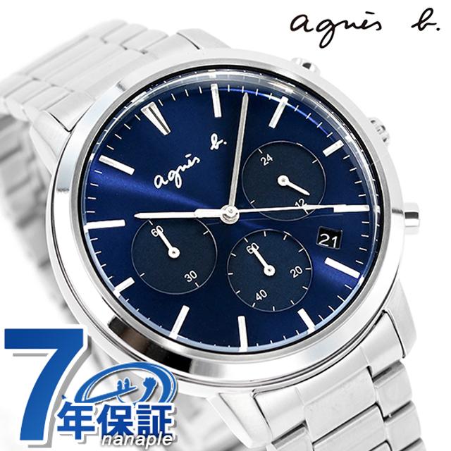 アニエスベー 時計 メンズ クロノグラフ Fcrt968 Agnes B サム 40mm ネイビー 腕時計 腕時計のななぷれ 通販 Paypayモール