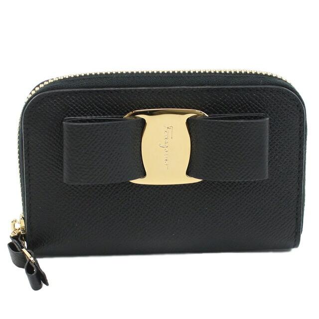 フェラガモ 小銭入れ レディース ブランド FERRAGAMO カーフ イタリア 22-D288 ブラック 財布 FERRAGAMO（フェラガモ） 小銭入れ レディース ブランド カーフ