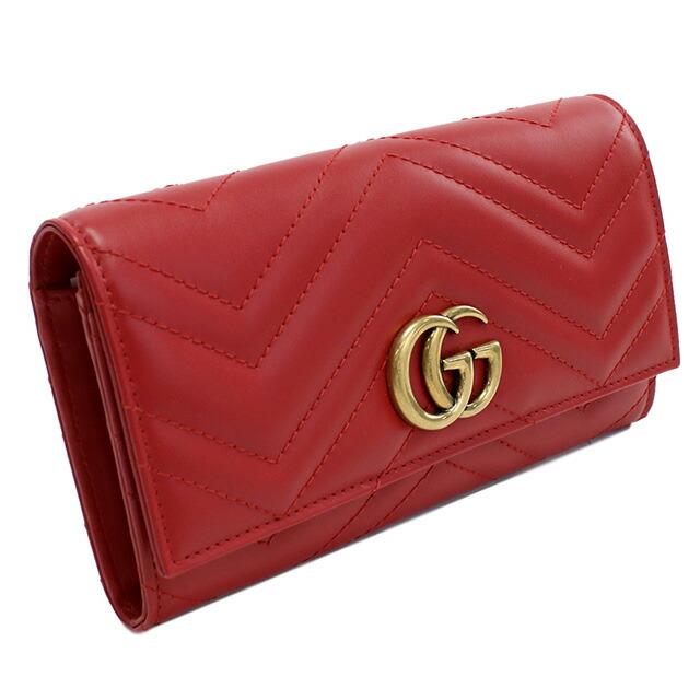 GUCCI（グッチ） 長財布ニ折小銭入付き レディース ブランド レザー
