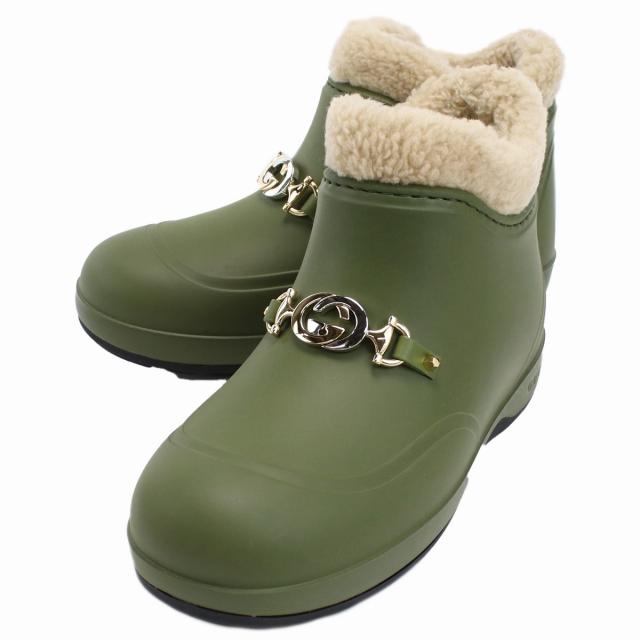 GUCCI（グッチ） ブランド ブーツ レディース ラバーウールライニング