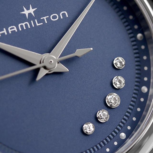 ハミルトン ジャズマスター 26mm クオーツ 腕時計 ブランド レディース ダイヤモンド H32111140 アナログ ブルー スイス製の画像