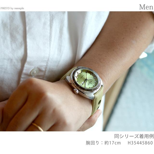 ハミルトン アメリカン クラシック パンユーロ デイデイト オート 42mm 自動巻き 腕時計 ブランド メンズ 替えベルト HAMILTON H35445860の画像