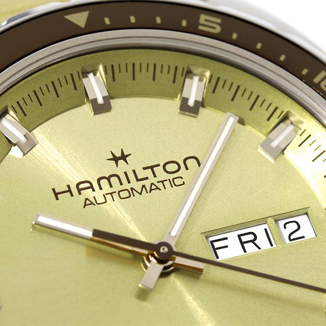 ハミルトン アメリカン クラシック パンユーロ デイデイト オート 42mm 自動巻き 腕時計 ブランド メンズ 替えベルト HAMILTON H35445860の画像