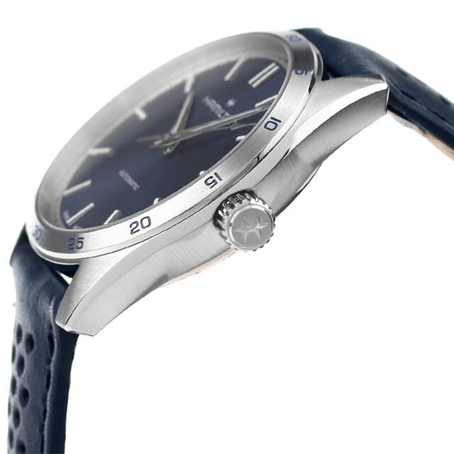 ハミルトン ジャズマスター パフォーマー オート 39mm 自動巻き 機械式 腕時計 ブランド メンズ 革ベルト H36215640 アナログ ネイビー スイス製の画像