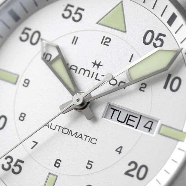 ハミルトン カーキ アビエーション パイロット デイデイト 42mm 自動巻き 腕時計 ブランド メンズ HAMILTON H64635550 プレゼント 実用的の画像