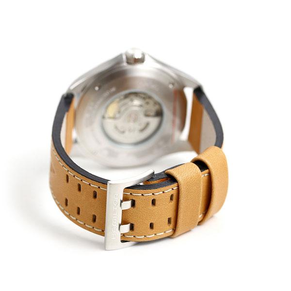 ハミルトン 時計 カーキ 自動巻き メンズ H64725531 アビエーション パイロット デイデイト 46mm 腕時計 ブランド ブラック ブラウン プレゼント 実用的の画像