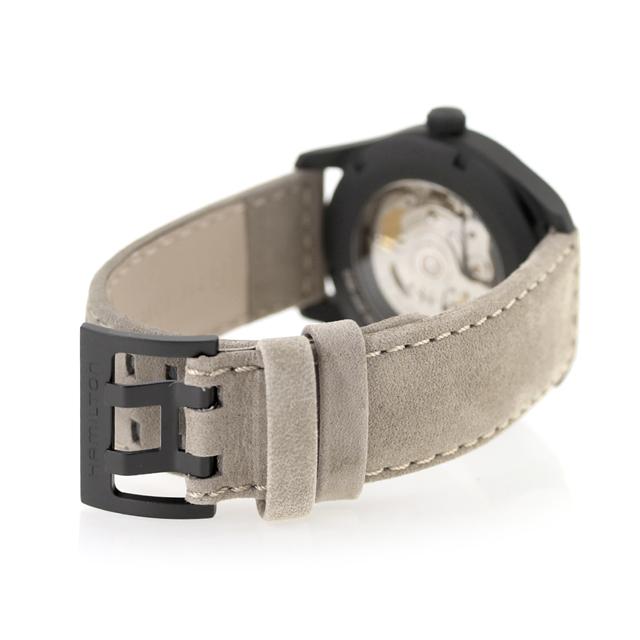 ハミルトン カーキ フィールド チタニウム オート 38mm 自動巻き 腕時計 ブランド メンズ チタン HAMILTON H70215880 グレー ライトグレーの画像