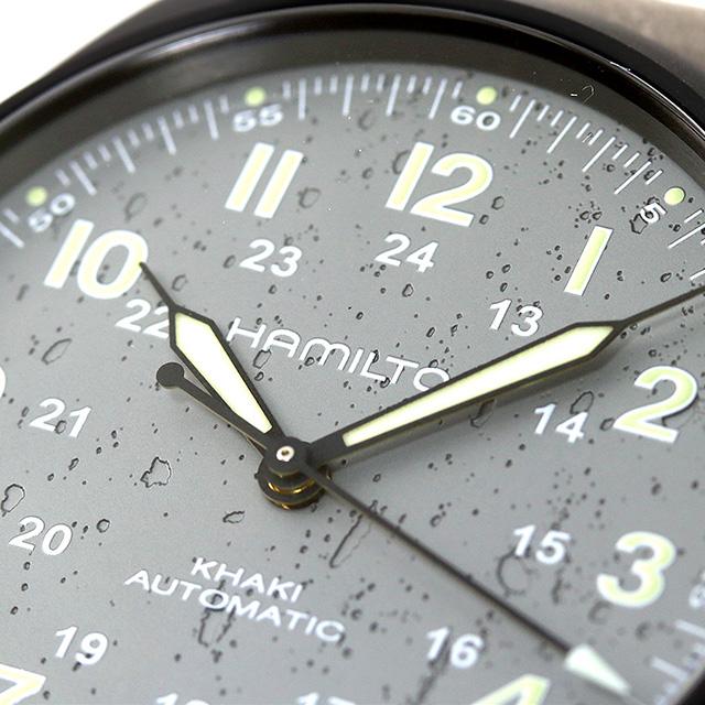 ハミルトン カーキ フィールド チタニウム オート 38mm 自動巻き 腕時計 ブランド メンズ チタン HAMILTON H70215880 グレー ライトグレーの画像