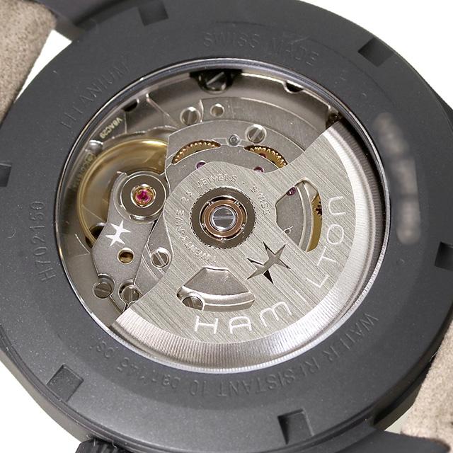 ハミルトン カーキ フィールド チタニウム オート 38mm 自動巻き 腕時計 ブランド メンズ チタン HAMILTON H70215880 グレー ライトグレーの画像