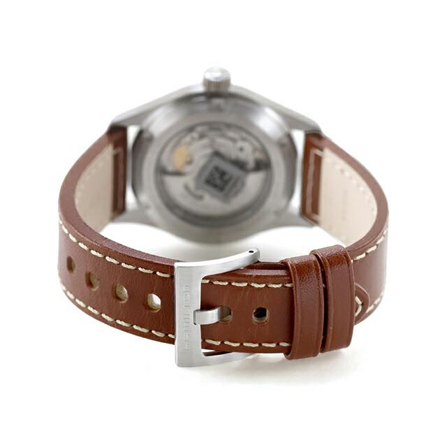 ハミルトン カーキ フィールド オート 38mm 自動巻き 腕時計 ブランド メンズ HAMILTON KHAKI FIELD H70455560 アナログ グリーン ブラウンの画像