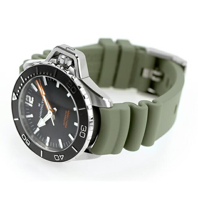 ハミルトン カーキ ネイビー オープンウォーター オート 41mm 自動巻き 腕時計 ブランド メンズ HAMILTON H77455331 アナログ プレゼント 実用的の画像