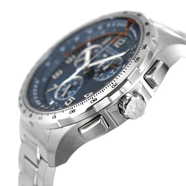 ハミルトン 時計 カーキ アヴィエーション X-ウィンド GMT クロノグラフ 46mm メンズ 腕時計 ブランド H77922141 ブルー 父の日 プレゼント 実用的｜nanaple｜03