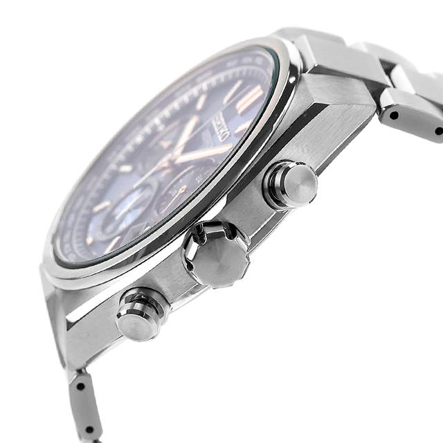セイコー アストロン ネクスター 電波ソーラー 腕時計 ブランド メンズ チタン クロノグラフ SEIKO ASTRON HAD001J アナログ ネイビーの画像