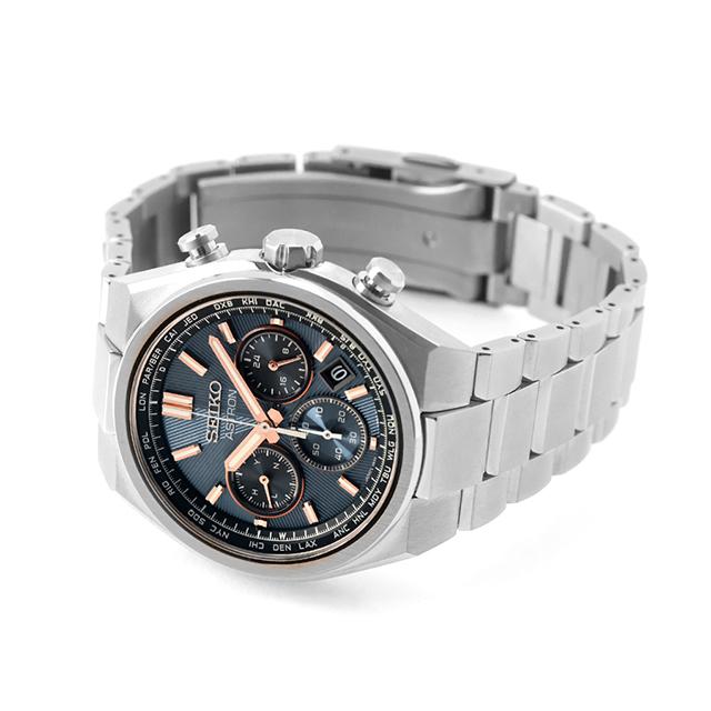 セイコー アストロン ネクスター 電波ソーラー 腕時計 ブランド メンズ チタン クロノグラフ SEIKO ASTRON HAD001J アナログ ネイビーの画像