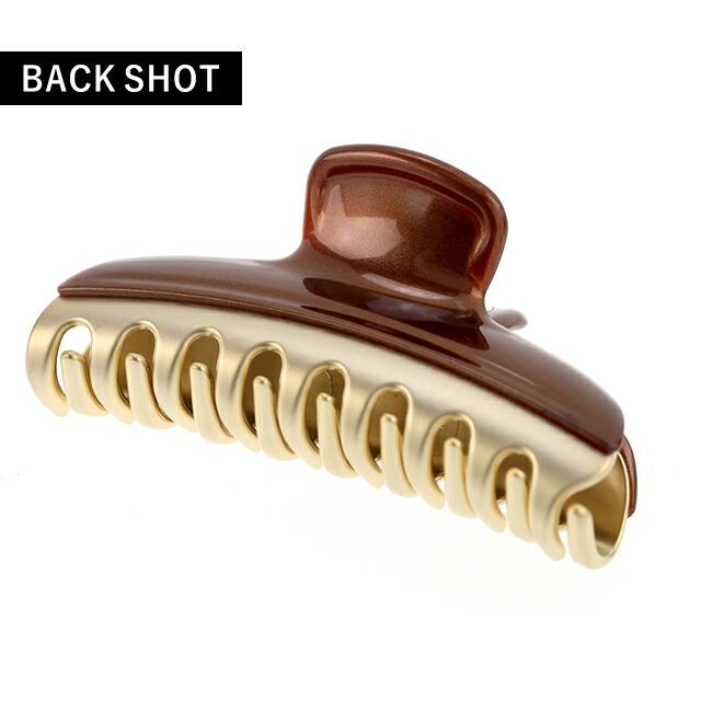 アレクサンドルドゥパリ　ヴァンドームヘアクリップ ブラウン 2個セット ALEXANDRE DE PARIS アレクサンドルドゥパリ ヘアクリップ ヘア