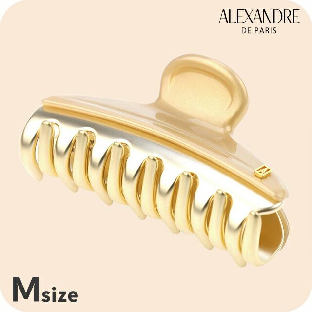 アレクサンドルドゥパリ M ヘアクリップ　人気のライトゴールド 完売品 ALEXANDRE DE PARIS（アレクサンドル ドゥ パリ） アレクサンドル ドゥ