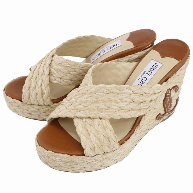 JIMMY CHOO ジミーチュウ ブランド サンダル レディース ラフィア 