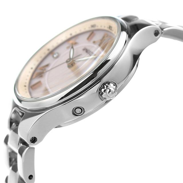 シチズン ウィッカ エコドライブ ソーラー電波時計 腕時計 ブランド レディース CITIZEN KS1-813-91 アナログ ピンクラメの画像