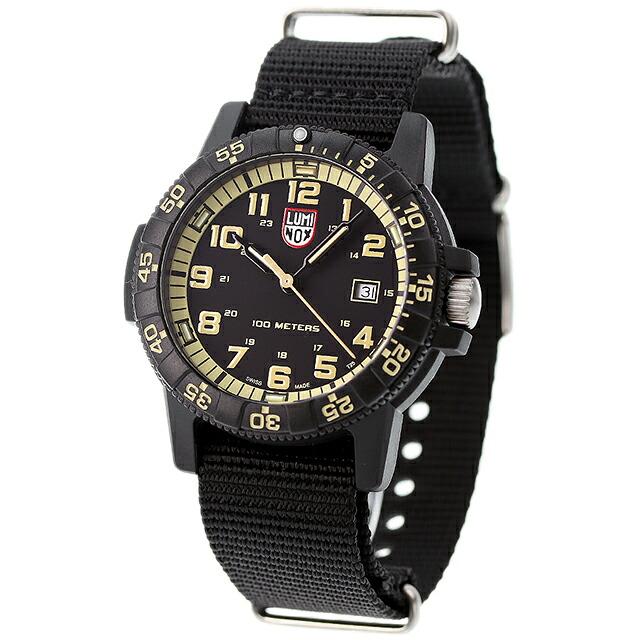 LUMINOX ルミノックス 0320-1GBq シータートルジャイアント 黒 SEA TURTLE ルミノックス 0320シリーズ レザーバック シータートル