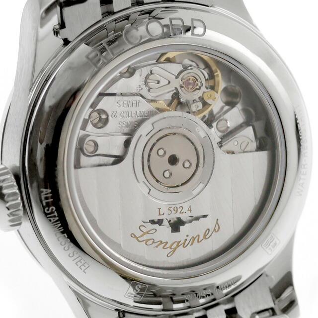 ロンジン レコード 自動巻き 腕時計 ブランド レディース LONGINES L2.320.4.56.6 アナログ ブラック 黒 スイス製の画像