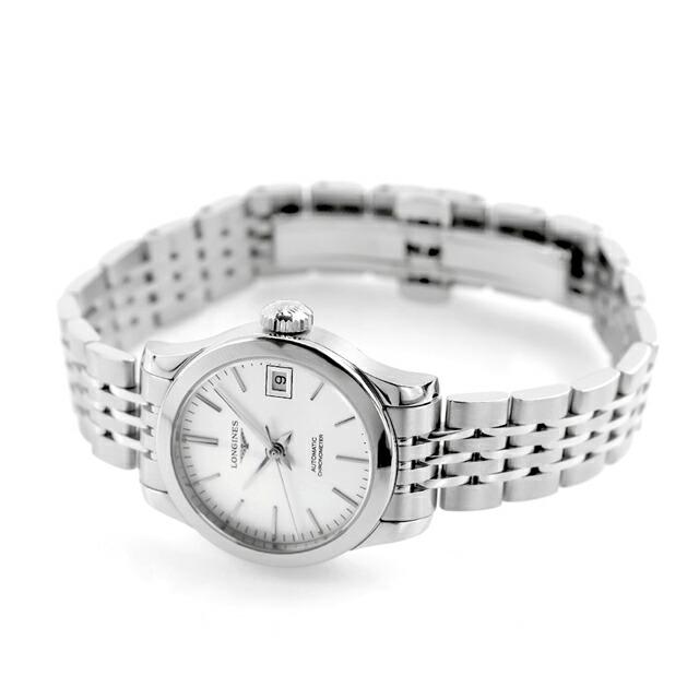 ロンジン レコード 自動巻き 腕時計 ブランド レディース LONGINES L2.320.4.72.6 アナログ シルバー スイス製の画像
