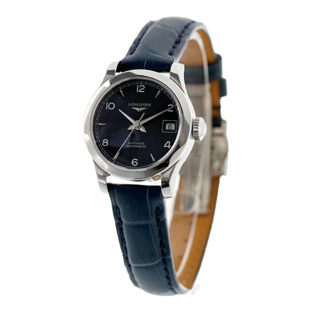 ロンジン レコード 自動巻き 腕時計 ブランド レディース LONGINES L2.320.4.96.4 アナログ ブルー スイス製の画像
