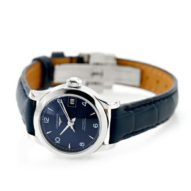 ロンジン レコード 自動巻き 腕時計 ブランド レディース LONGINES L2.320.4.96.4 アナログ ブルー スイス製の画像