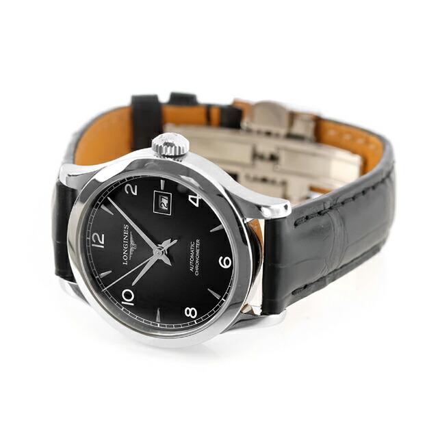 ロンジン レコード 自動巻き 腕時計 ブランド レディース LONGINES L2.321.4.56.2 アナログ ブラック 黒 スイス製の画像