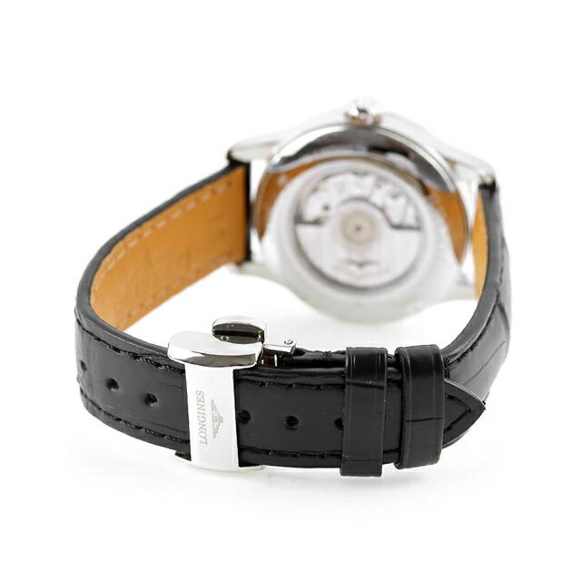 ロンジン レコード 自動巻き 腕時計 ブランド レディース LONGINES L2.321.4.56.2 アナログ ブラック 黒 スイス製の画像