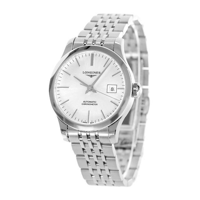 ロンジン レコード 自動巻き 腕時計 ブランド レディース LONGINES L2.321.4.72.6 アナログ シルバー スイス製の画像