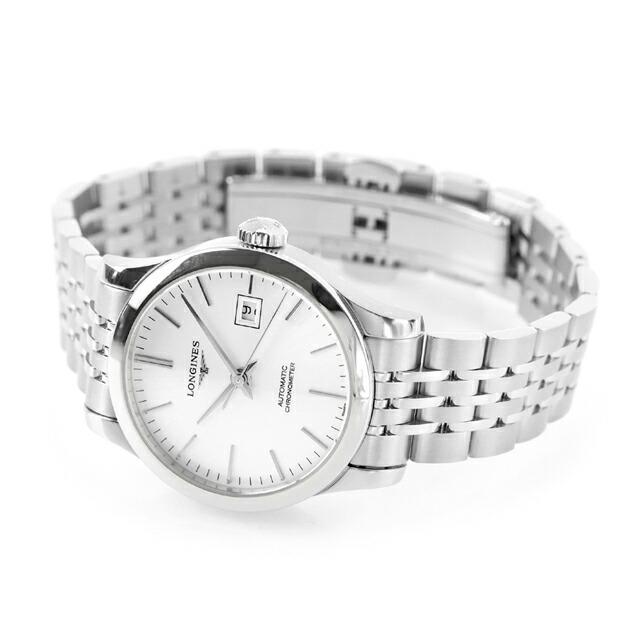 ロンジン レコード 自動巻き 腕時計 ブランド レディース LONGINES L2.321.4.72.6 アナログ シルバー スイス製の画像