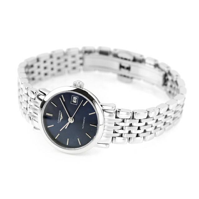 ロンジン エレガント 自動巻き 腕時計 ブランド レディース LONGINES L4.309.4.92.6 アナログ ブルー スイス製の画像